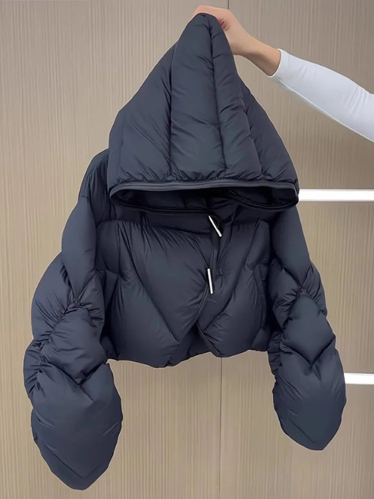 Fashion Warm White Goose Down Coat 2025 New Autumn Winter Casual Women Down Jacket Soft Puffer Short Outerwear Lightweight Coat