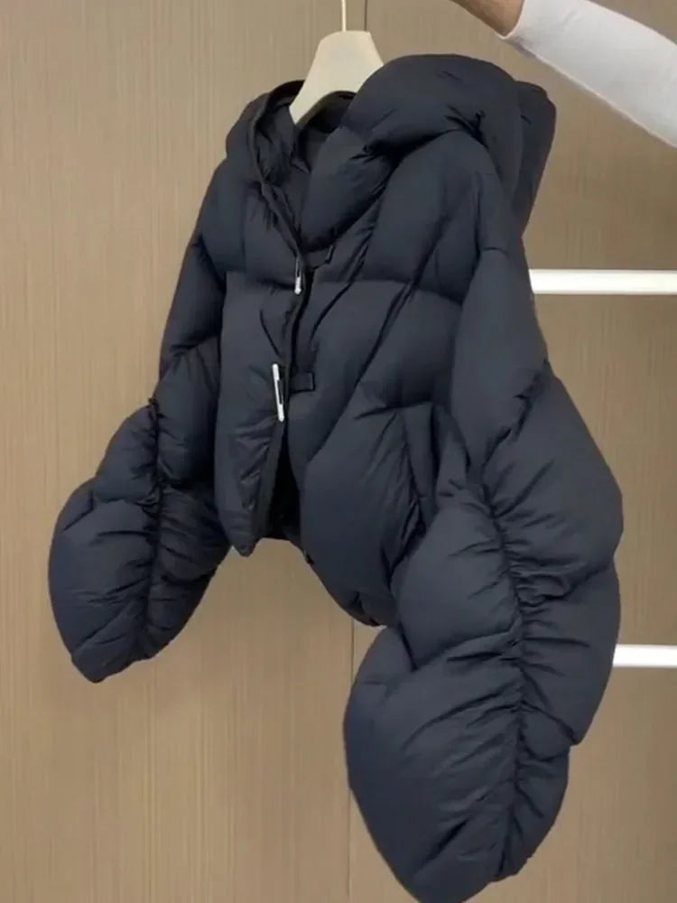 Fashion Warm White Goose Down Coat 2025 New Autumn Winter Casual Women Down Jacket Soft Puffer Short Outerwear Lightweight Coat